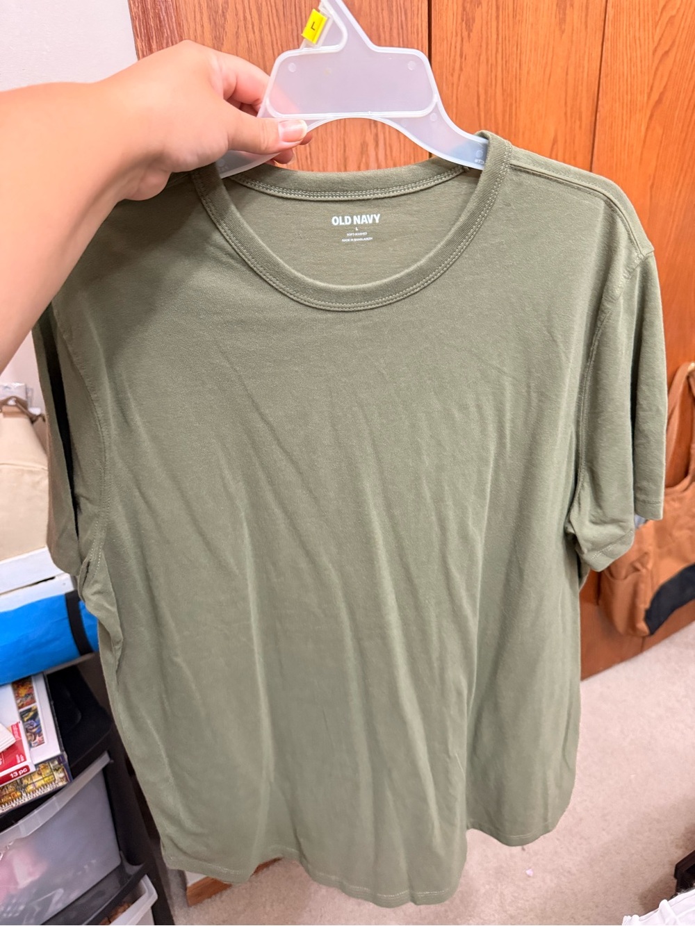 Old Navy Olive Green Short Sleeve Crew Neck Tee